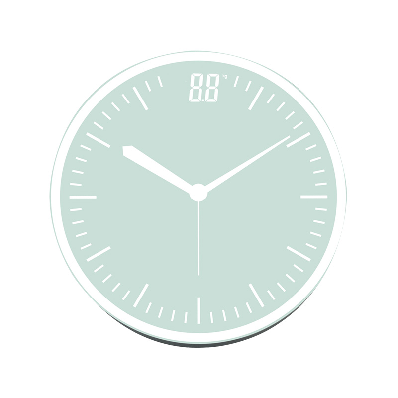 ترازوی وزن هوشمند ساعت شیشه ای گرد TM-909